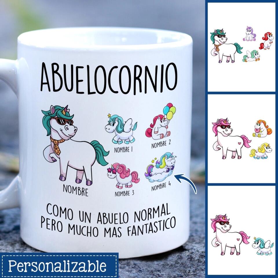 Taza Personalizada Para Abuelo Papá - Como Un Padre / Abuelo Normal Pero Mucho Más Fantástica