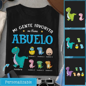 Personalizar Camisetas Para Papá Abuelo | Personalizado Regalos Para Papá Abuelo | Mi Gente Favorita Me Llama Papá Abuelo