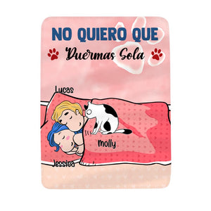 Personalizar Mantas Polar Para Amante De Los Gatos | Personalizado Regalos Para  Amante De Los Gatos | No Quiero Que Duermas Sola