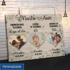 Lienzo Personalizado Para Familia | Personalizado Regalos Para Familia | Nuestro Amor Primero Nos Tuvimos