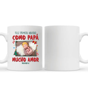 Taza Personalizada Para Papá | Personalizado Regalos Para Padre | Feliz primera navidad como papá