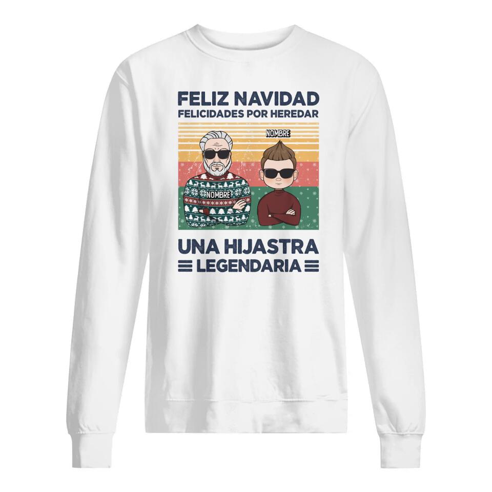 Personalizar Camisetas Para Bonus Papá | Personalizado Regalos Para Padre | Felicidades por heredar hijastros legendarios