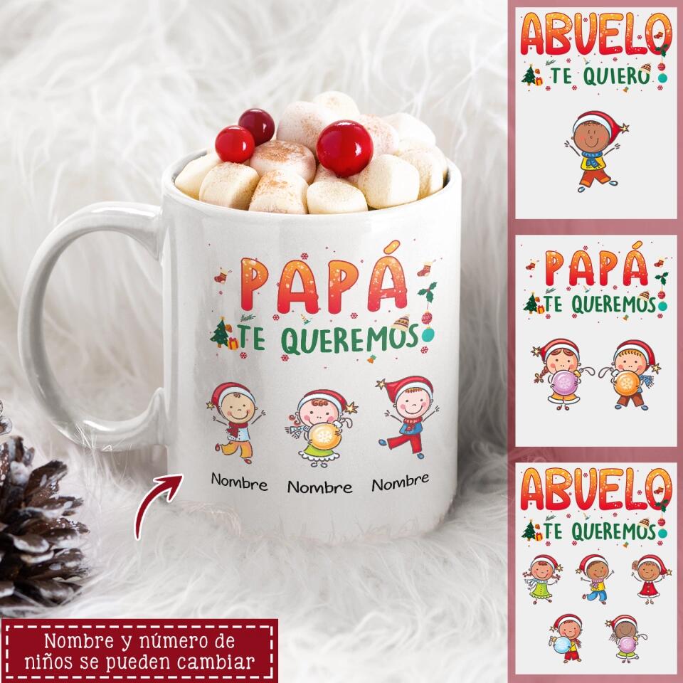 Taza Personalizada Para Papá Abuelo | Personalizado Regalos Para Abuelo Padre | Te quiero Papá Abuelo Feliz navidad