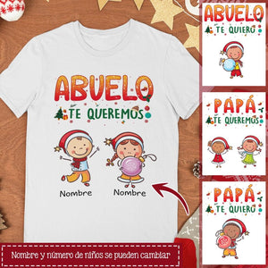 Personalizar Camisetas Para Abuelo Papá | Personalizado Regalos Para Abuelo Papá | Te queremos Abuelo Papá