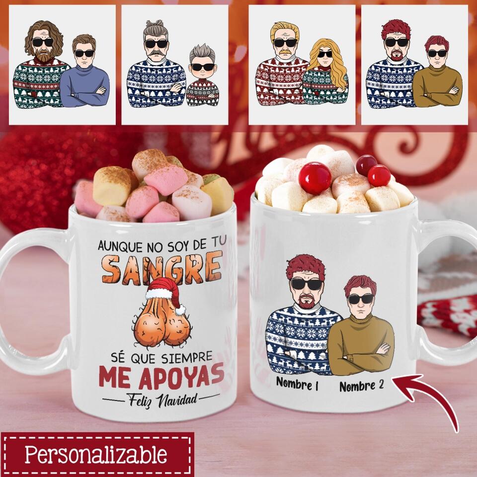 Taza Personalizada Para Papá | Personalizado Regalos Para Papá | Sé que siempre me apoyas Feliz Navidad