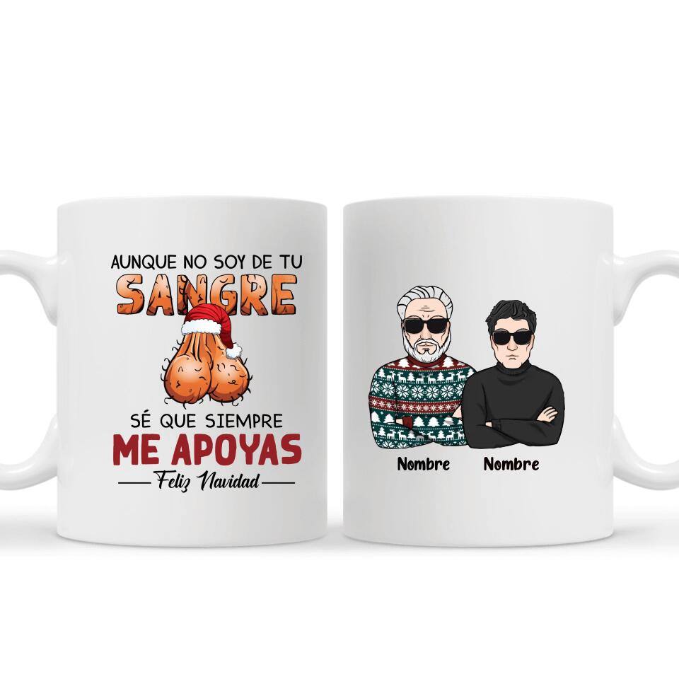 Tasse personnalisée pour papa | Cadeaux personnalisés pour papa | Je sais que tu me soutiens toujours Joyeux Noël