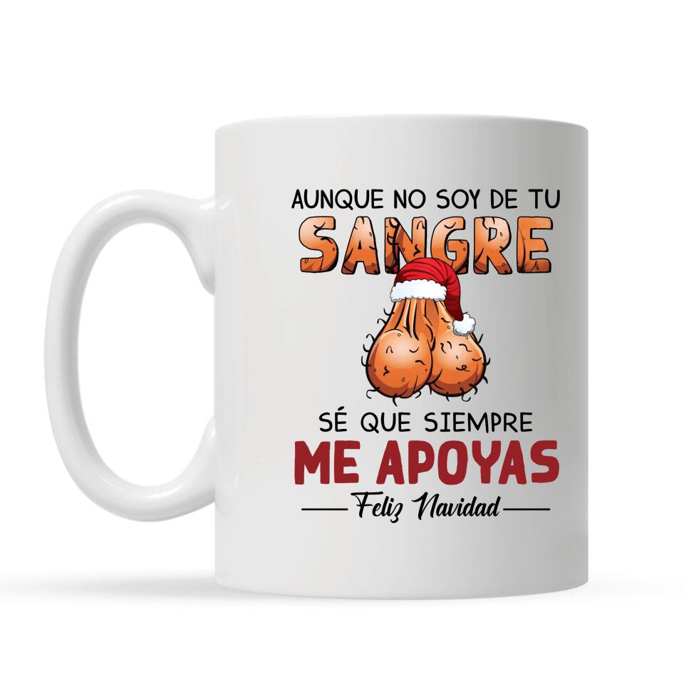 Tasse personnalisée pour papa | Cadeaux personnalisés pour papa | Je sais que tu me soutiens toujours Joyeux Noël