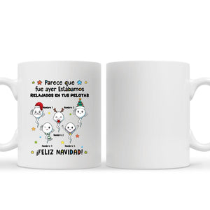 Taza Personalizada Para Papá | Personalizado Regalos Para Padre |  | Parece que fue ayer Estábamos relajados en tus pelotas ¡Feliz Navidad!