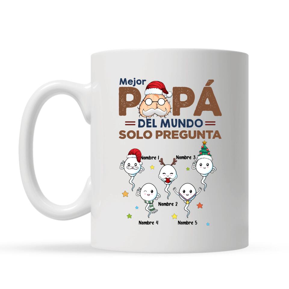 Tasse personnalisée pour papa | Cadeau de Noël personnalisé pour le père | Le meilleur papa du monde, demande simplement