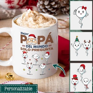 Tasse personnalisée pour papa | Cadeau de Noël personnalisé pour le père | Le meilleur papa du monde, demande simplement