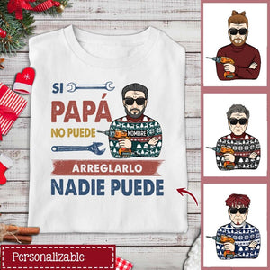 Personalizar Camisetas Para Papá | Personalizado Regalos Para Padre | Si papá no puede arreglarlo nadie puede