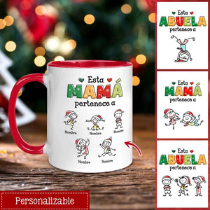 Taza Personalizada Para Mamá/ Abuela | Personalizado Regalo Para Madre/ Nana | Esta abuela/ mamá pertenece a