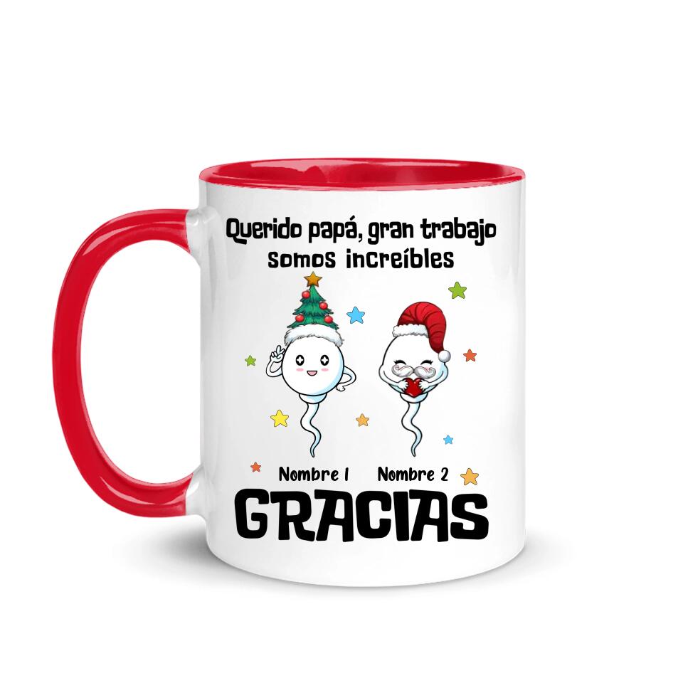 Tasse personnalisée pour papa | Cadeau de Noël personnalisé pour le père | Cher papa, excellent travail, nous sommes incroyables, merci