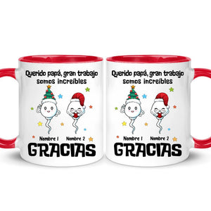 Tazza personalizzata per papà | Regalo di Natale personalizzato per papà | Caro papà, ottimo lavoro, siamo incredibili, grazie