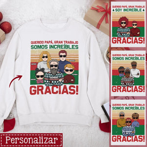 Personalizar Camisetas Para Papá | Personalizado Regalo Para Padre | Querido Papá, Gran Trabajo Somos Increíbles Gracias!