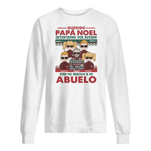 Personalizza magliette per il nonno | Regali Tata personalizzati | Caro Babbo Natale, cerchiamo di essere buoni ma assomiglio a mio nonno