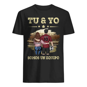 Personalizar Camisetas Para Novio/Esposo/Pareja | Personalizado Regalo Para Jugador de futbol | Tu y yo somos un equipo