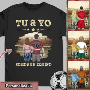 Personalizar Camisetas Para Novio/Esposo/Pareja | Personalizado Regalo Para Jugador de futbol | Tu y yo somos un equipo