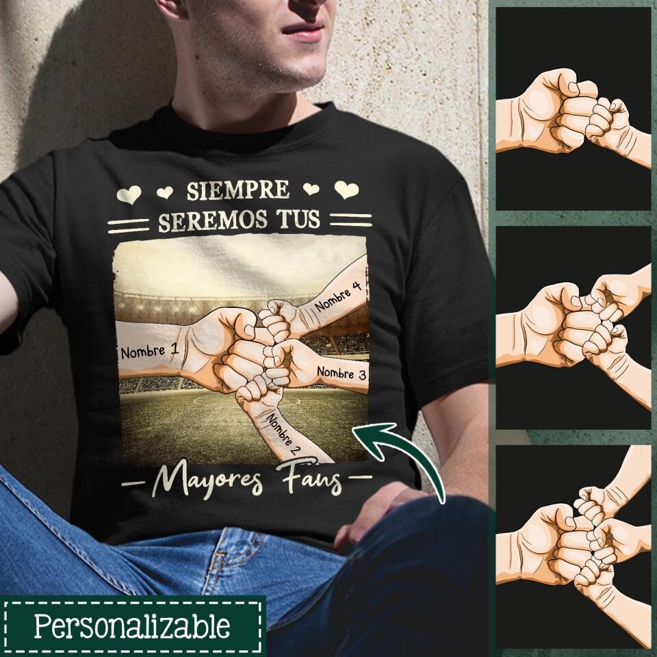 Personnalisez les T-shirts Père/Papa ​​| Cadeau personnalisé pour joueur de football | Je serai toujours ton plus grand fan.