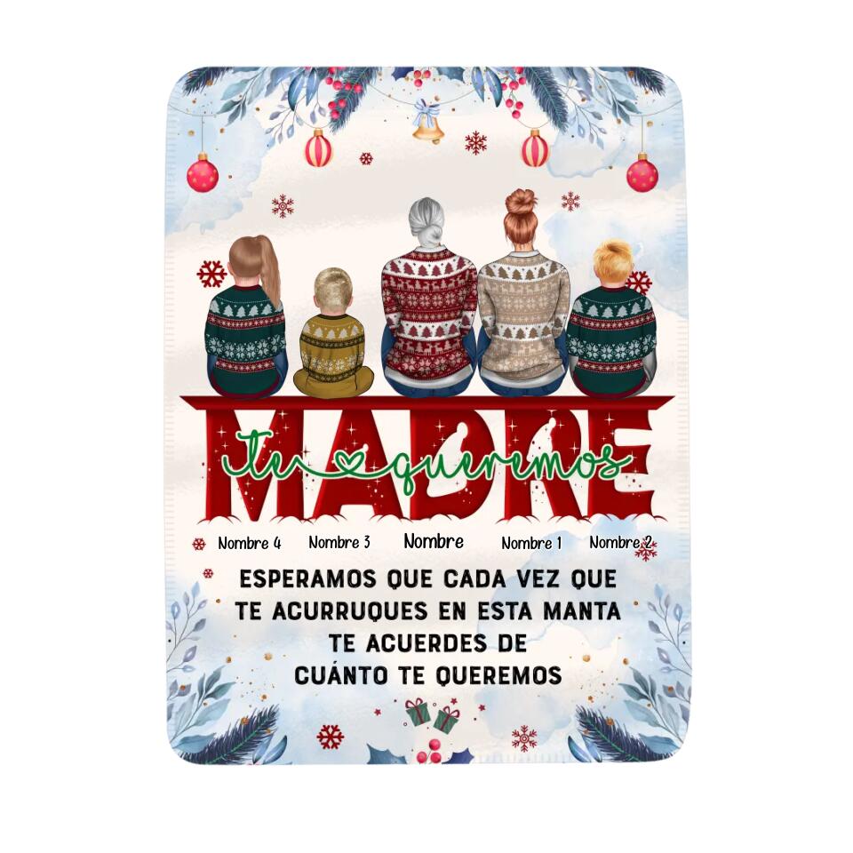 Personalizar Mantas Polar Para Mamá | Personalizado Regalo Para Madre | Madre Te queremos