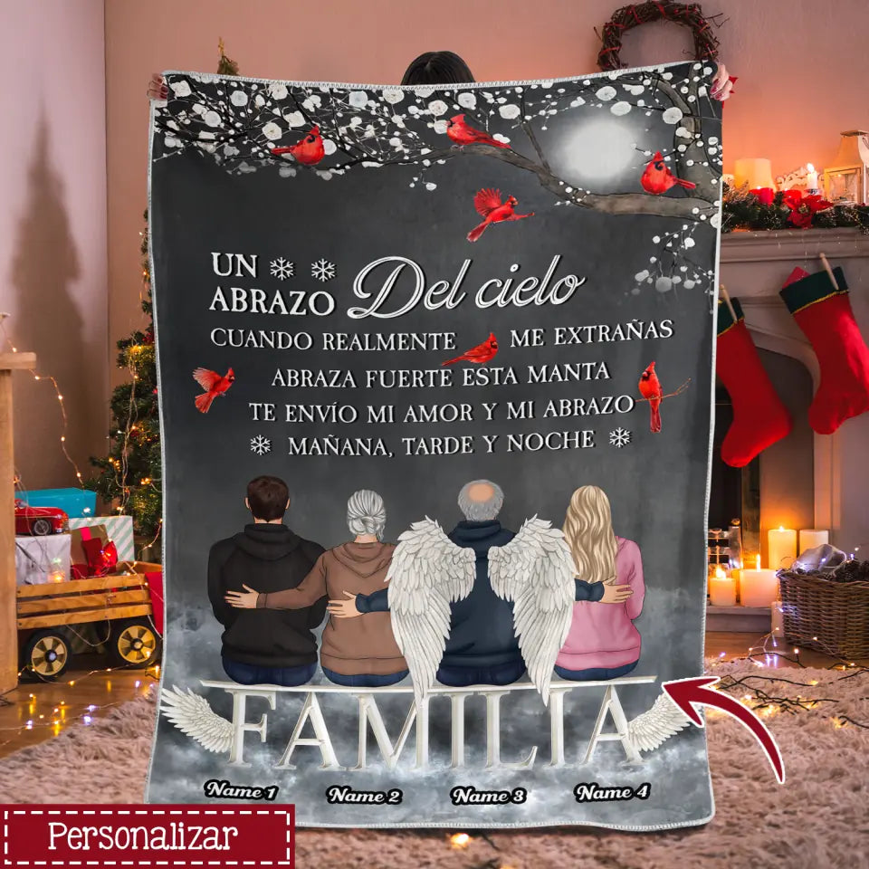 Personalizar Mantas Polar Para Familia | Personalizado Regalo Para Familia | Un abrazo del cielo Cuando realmente me extrañas