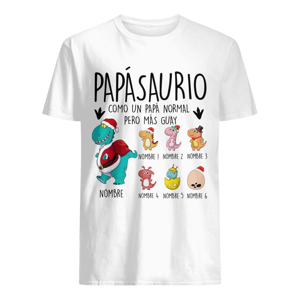 Personalizza magliette per papà/nonno | Regalo personalizzato per padre/nonno | Papasaurus, come un papà normale ma più figo