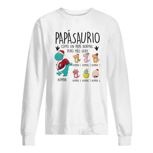 Personalizar Camisetas Para Papá/abuelo | Personalizado Regalo Para Padre/abuelo | Papásaurio, como un papá normal pero más guay