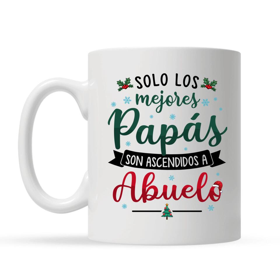 Taza Personalizada Para Abuelo y Abuela | Personalizado Regalo Para Nana y Tata | Solo los mejores Papás/Mamás son ascendidos a Abuelo/Abuela Navidad