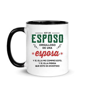 Taza Personalizada Para Esposo | Personalizado Regalo Para Esposo | Soy un Esposo orgulloso de una Esposa increíble