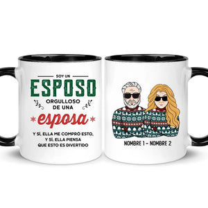 Taza Personalizada Para Esposo | Personalizado Regalo Para Esposo | Soy un Esposo orgulloso de una Esposa increíble