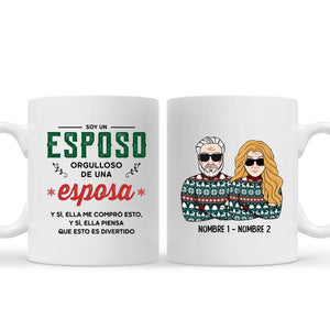 Taza Personalizada Para Esposo | Personalizado Regalo Para Esposo | Soy un Esposo orgulloso de una Esposa increíble