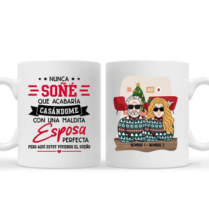 Taza Personalizada Para Esposa/ Esposo | Personalizado Regalo Para Esposa/ Esposo | Nunca soñé Que acabaría casándome con una maldita esposa perfecta