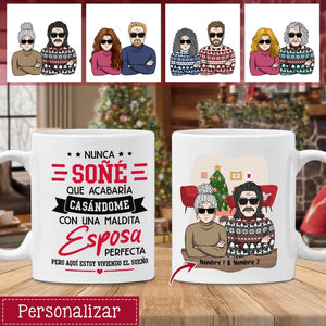 Taza Personalizada Para Esposa/ Esposo | Personalizado Regalo Para Esposa/ Esposo | Nunca soñé Que acabaría casándome con una maldita esposa perfecta