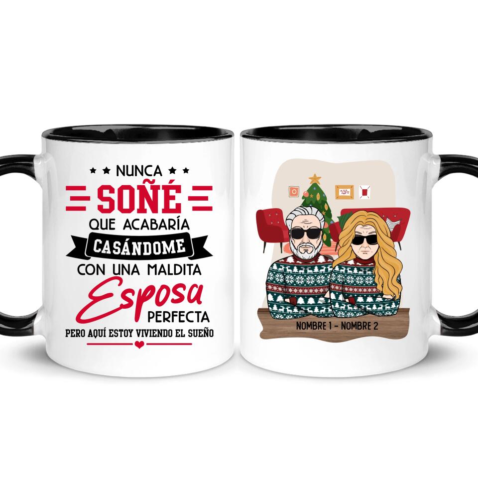 Tasse personnalisée pour femme/mari | Cadeau personnalisé pour femme/mari | Je n'aurais jamais imaginé que je finirais par épouser une femme sacrément parfaite.