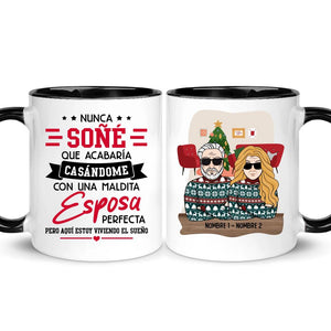 Taza Personalizada Para Esposa/ Esposo | Personalizado Regalo Para Esposa/ Esposo | Nunca soñé Que acabaría casándome con una maldita esposa perfecta