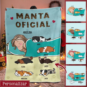 Manta Oficial, Personalizar Mantas Polar Para Amante De Los Perros/ Amante De Los Gatos | Personalizado Regalo Para Amante De Los Perros/ Amante De Los Gatos