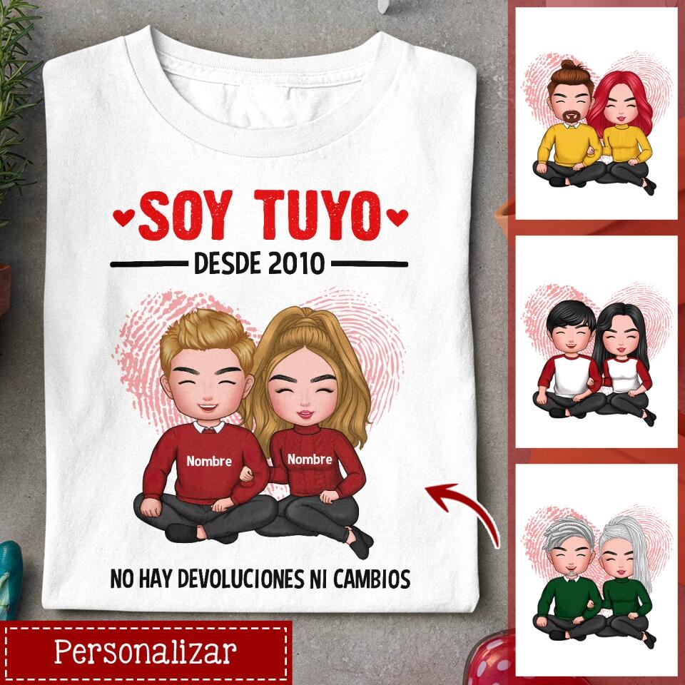 Personalizar Camisetas Para Esposp/ Esposa | Personalizado Regalos Para Esposp/ Esposa | Soy tuyo No hay devoluciones ni cambios
