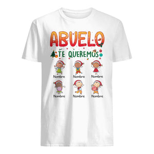 Personalizar Camisetas Para Abuelo Papá | Personalizado Regalos Para Abuelo Papá | Te queremos Abuelo Papá