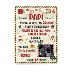 Personalizar Mantas Polar Para Papá | Personalizado Regalo Para Papá | Disfruta de tu última Navidad en paz y tranquilidad