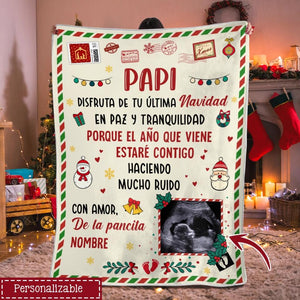 Personalizar Mantas Polar Para Papá | Personalizado Regalo Para Papá | Disfruta de tu última Navidad en paz y tranquilidad