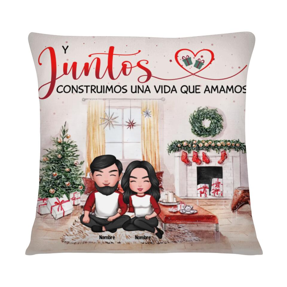 Cojines Personalizados Para Esposo y Esposa | Personalizado Regalos Para Esposo y Esposa | Y juntos construimos una vida que amamos