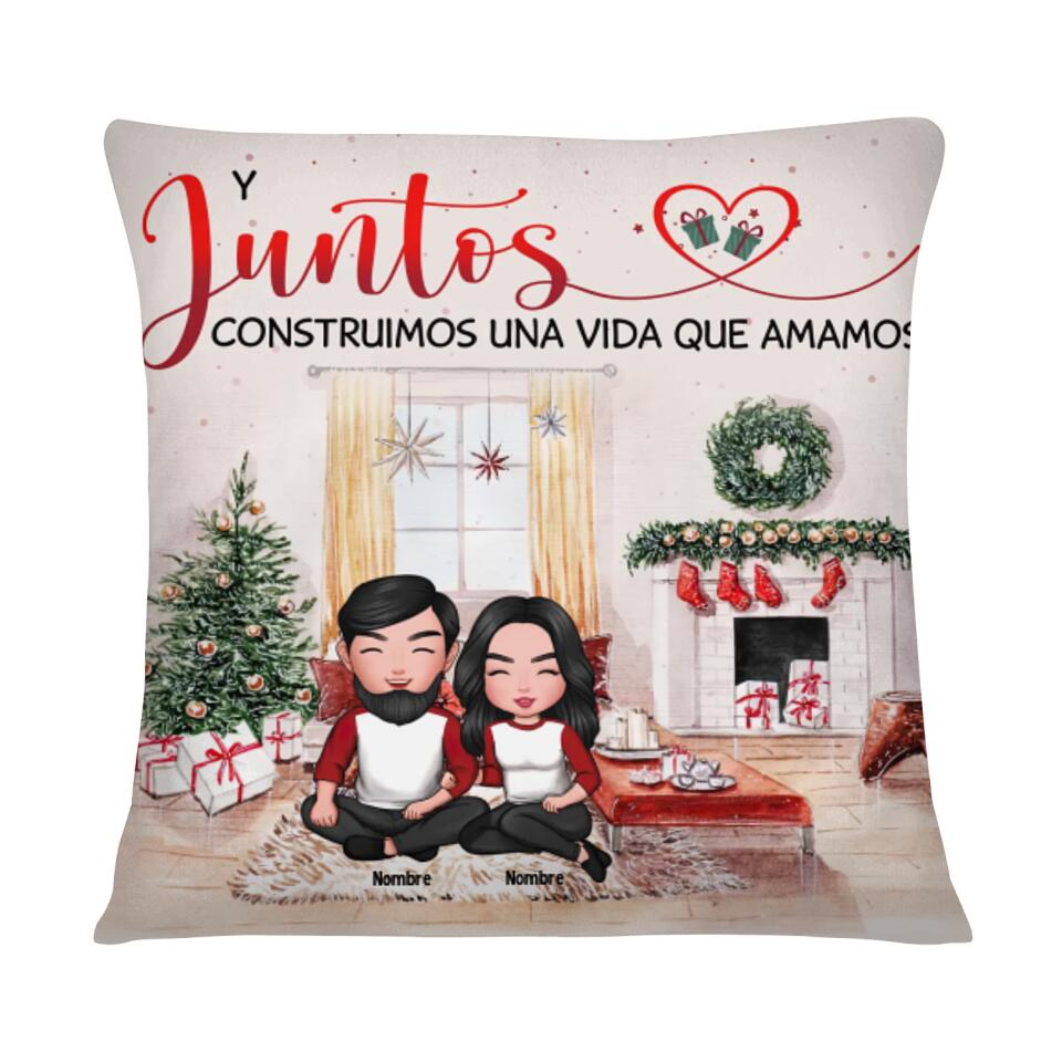Cojines Personalizados Para Esposo y Esposa | Personalizado Regalos Para Esposo y Esposa | Y juntos construimos una vida que amamos