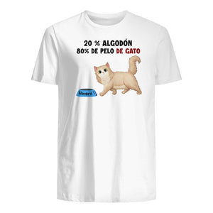 Personnalisez des T-shirts pour les amoureux des chats | Cadeaux personnalisés pour les amoureux des chats | 20% coton 80% poils de chat