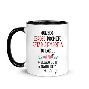 Taza Personalizada Para Esposo| Personalizado Regalos Para Esposo| Prometo estar siempre a tu lado.