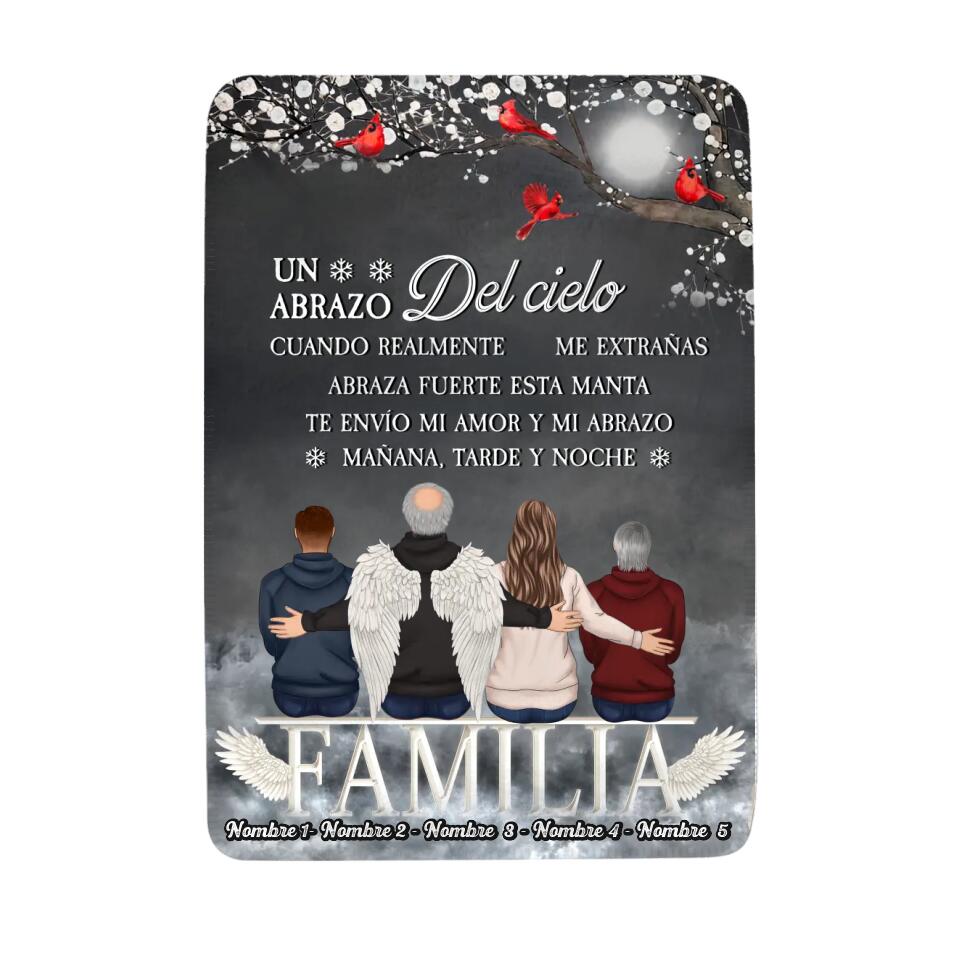 Personalizar Mantas Polar Para Familia | Personalizado Regalo Para Familia | Un abrazo del cielo Cuando realmente me extrañas