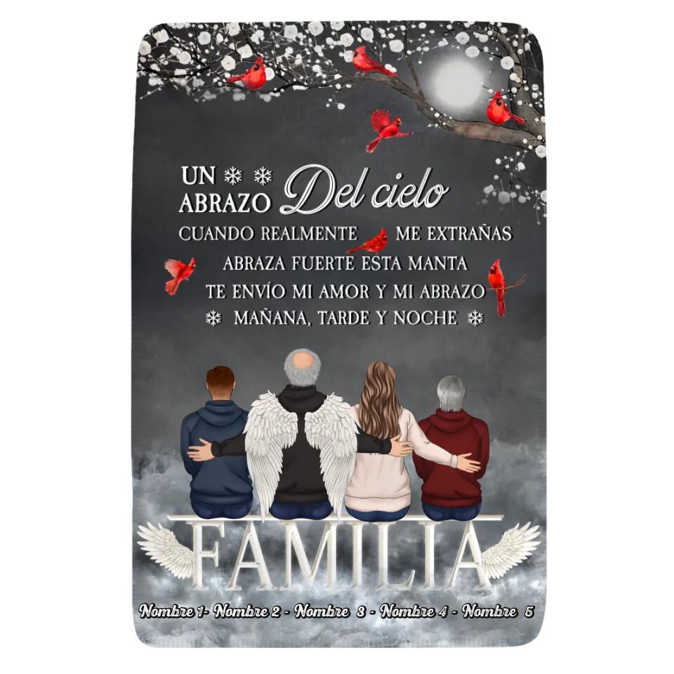 Personalizar Mantas Polar Para Familia | Personalizado Regalo Para Familia | Un abrazo del cielo Cuando realmente me extrañas