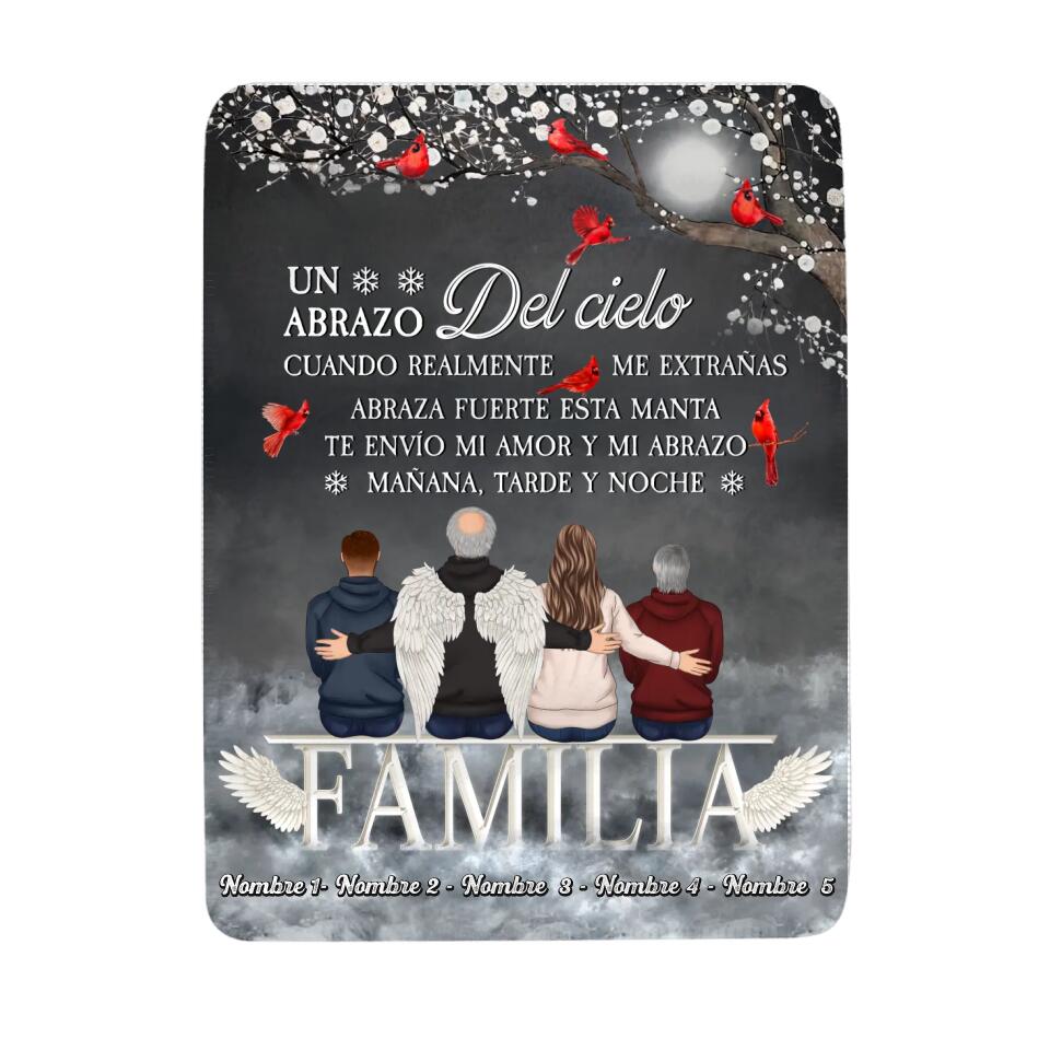 Personalizar Mantas Polar Para Familia | Personalizado Regalo Para Familia | Un abrazo del cielo Cuando realmente me extrañas