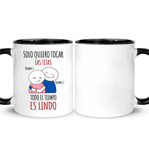 Taza Personalizada Para Novia | Personalizado Regalos para ella | Solo quiero tocar  las tetas  todo el tiempo