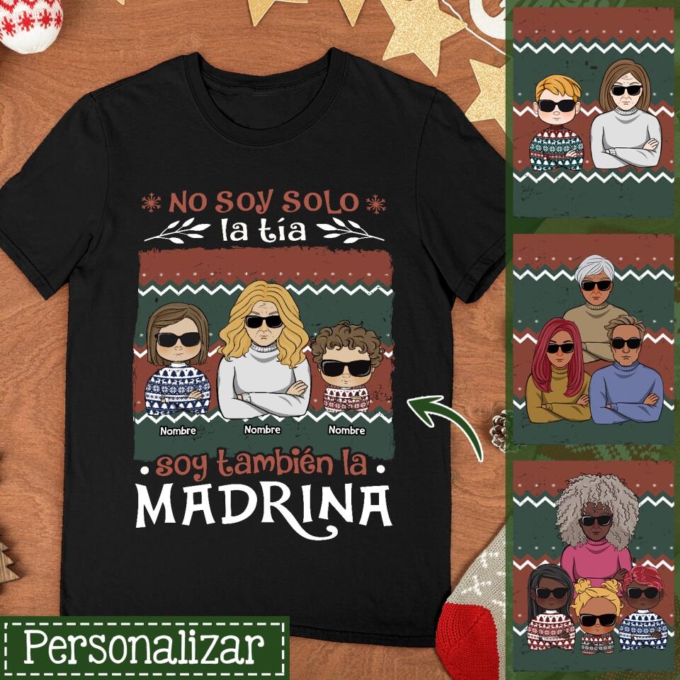 Personalizza magliette per zia, madrina | Regali personalizzati per la madrina | Non sono solo la zia, sono anche la madrina.