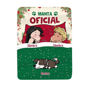 Personalizza coperte in pile per coppie | Regalo personalizzato per gli amanti degli animali | Natale per gli amanti dei cani e dei gatti